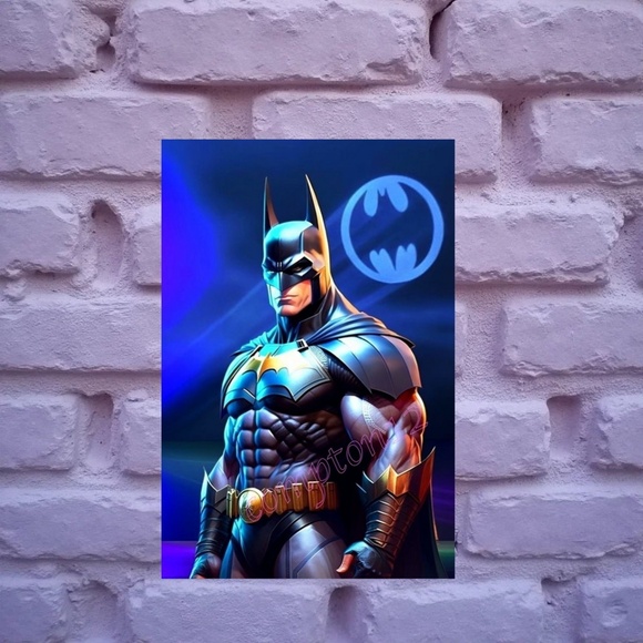 BAT SIGNAL 13”x19” Fine Art Print - Only 6 Numbered and signed Prints Made - Picture 2 of 5